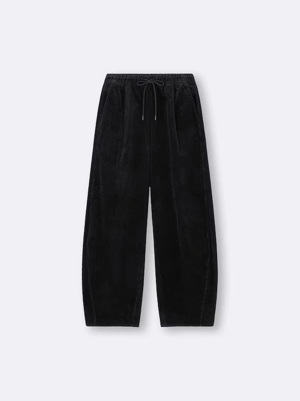 Corduroy Barrel Leg Relaxed Pants