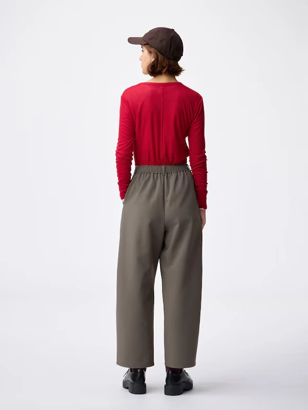 Brushed Wide Tapered Pants