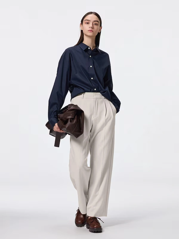 Pleated Wide-Leg Pants