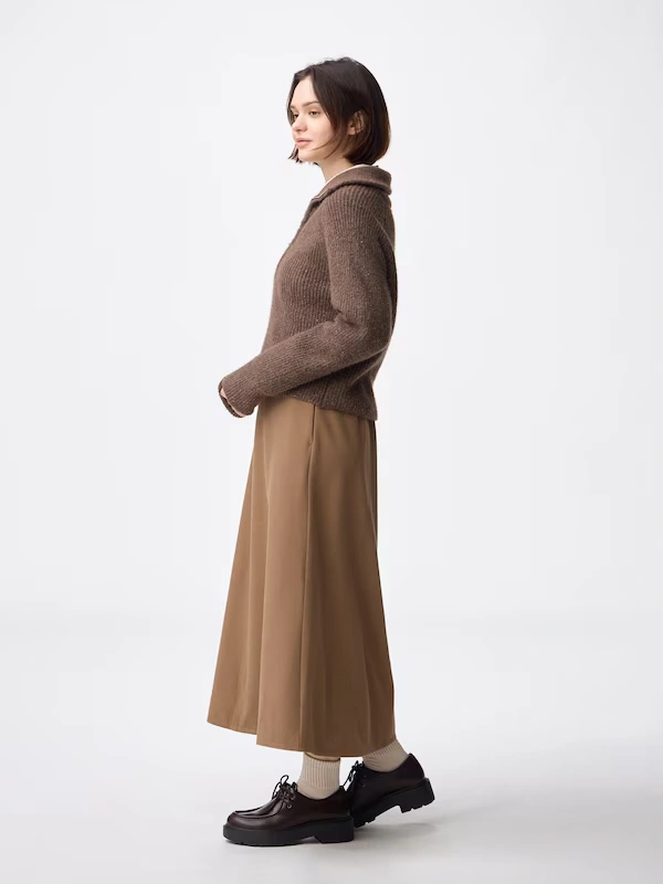 Brushed Flared Skirt