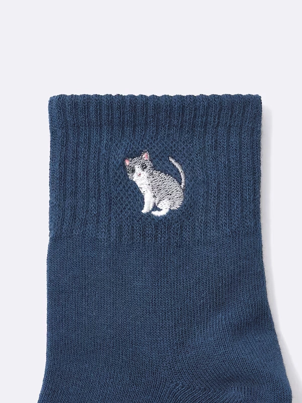 Ankle Socks Embroidery 7 Ankle Socks Embroidery