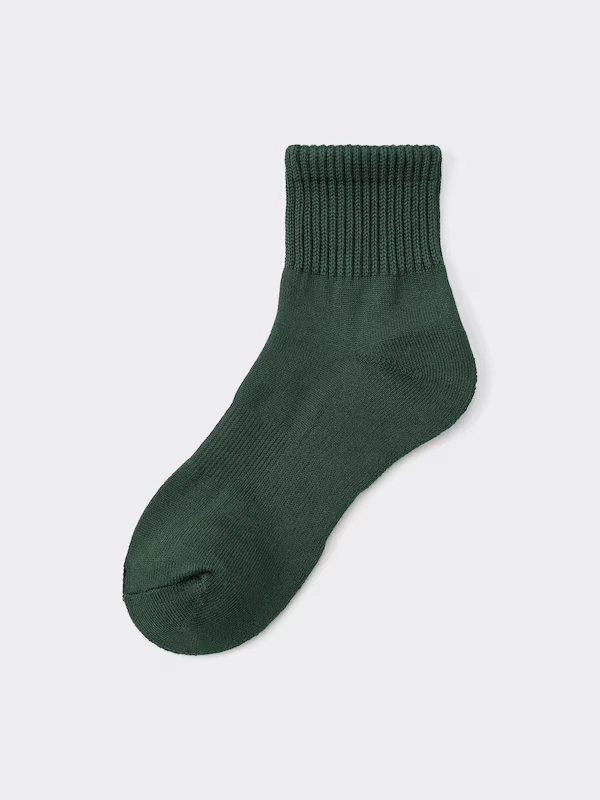 STYLE-HEAT Ribbed Pile Ankle Socks