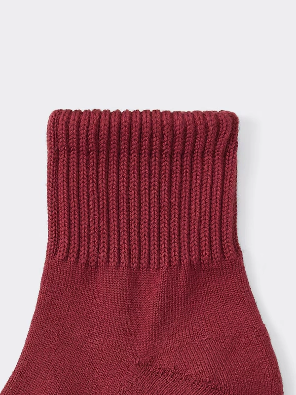 STYLE-HEAT Ribbed Pile Ankle Socks