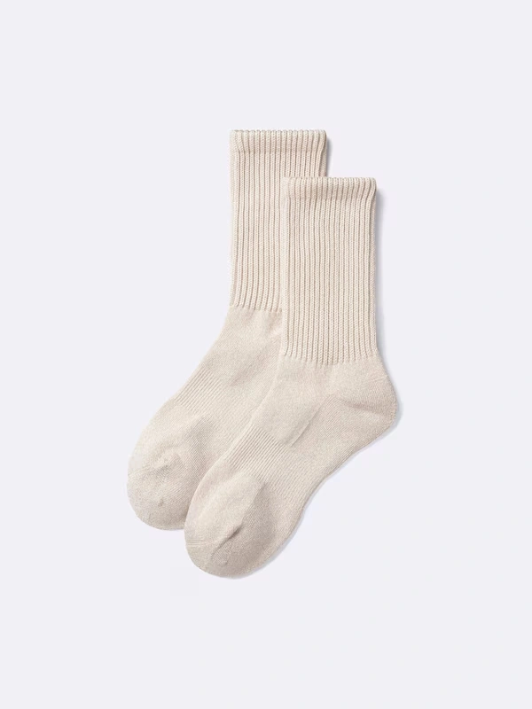 STYLE-HEAT Ribbed Pile Crew Socks