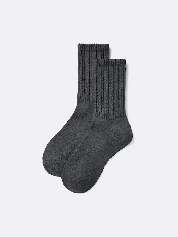 STYLE-HEAT Ribbed Pile Crew Socks 4 STYLE-HEAT Ribbed Pile Crew Socks