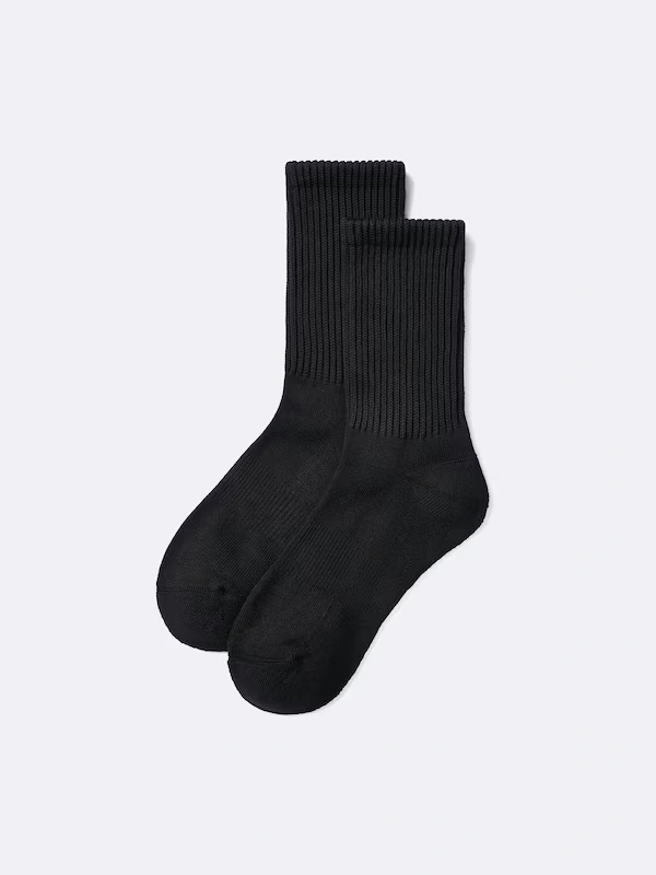 STYLE-HEAT Ribbed Pile Crew Socks 5 STYLE-HEAT Ribbed Pile Crew Socks