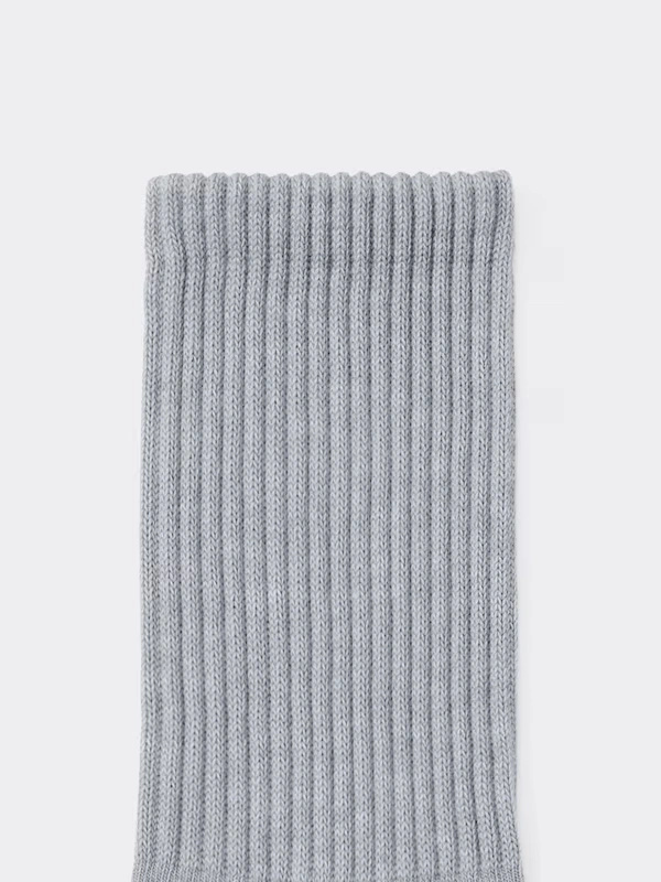 Ribbed Pile Crew Socks