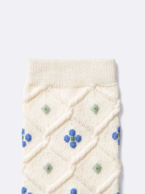 STYLE-HEAT Crew Socks | Flower