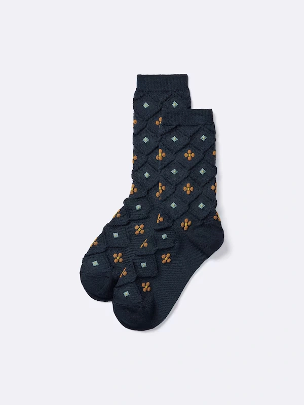 STYLE-HEAT Crew Socks | Flower 4 STYLE-HEAT Crew Socks | Flower