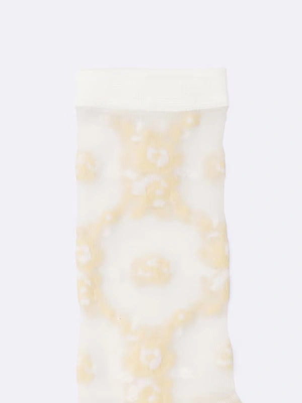Sheer Crew Socks | Flower