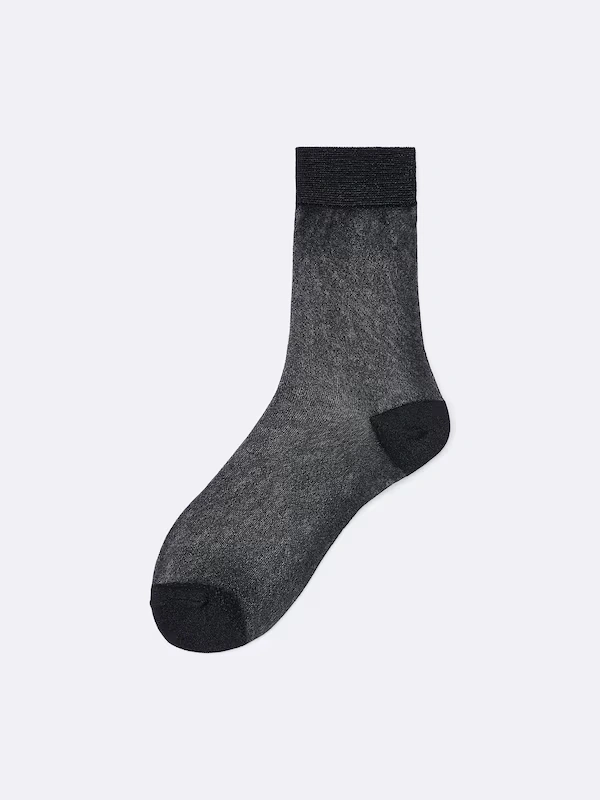Glitter Sheer Crew Socks