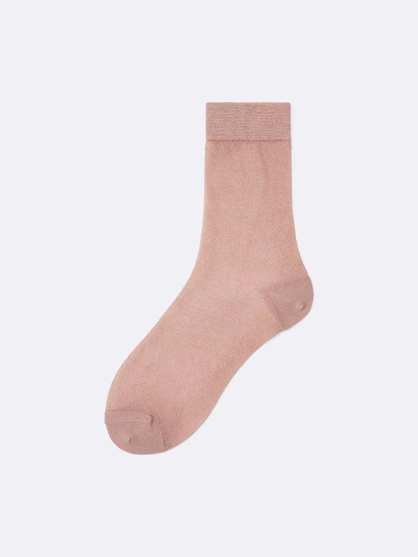Glitter Sheer Crew Socks