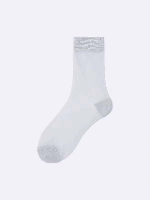 Glitter Sheer Crew Socks