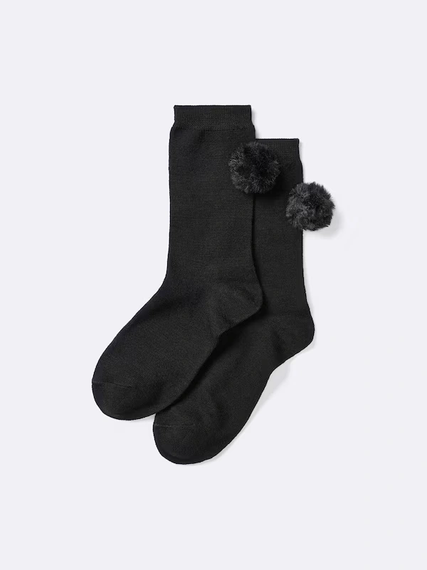 STYLE-HEAT Crew Socks | Pompom 4 STYLE-HEAT Crew Socks | Pompom