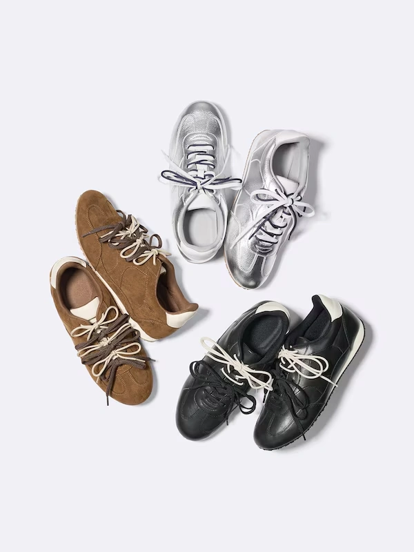 Double Shoe Lace Flat Sneakers