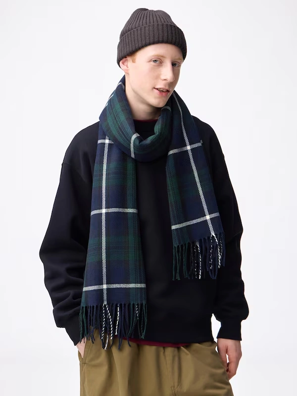 STYLE-HEAT Checked Scarf