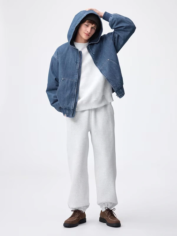 Denim Padded Zip Up Parka 3 Denim Padded Zip Up Parka